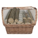 Vidaxl panier  bois de chauffage avec poigne 61, 5x46, 5x58 cm marron