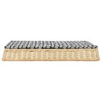 Vidaxl panier pour chiens avec coussin 125x80x15 cm saule naturel