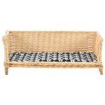 Vidaxl panier pour chiens avec coussin 90x54x35 cm saule naturel