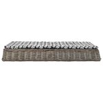 Vidaxl panier pour chiens avec coussin gris 125x80x15 cm saule naturel