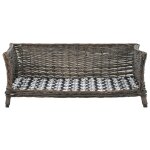 Vidaxl panier pour chiens avec coussin gris 90x54x35 cm saule naturel