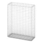 Vidaxl panier de gabion avec couvercle fil galvanis 100 x 80 x 30 cm
