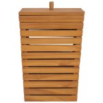 Vidaxl panier  linge 30x30x45 cm bois de teck massif