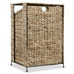 Vidaxl panier  linge 44 x 34 x 64 cm jacinthe d'eau