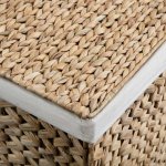 Vidaxl panier  linge 82 x 42, 5 x 52, 5 cm jacinthe d'eau