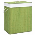 Vidaxl panier  linge bambou vert 100 l