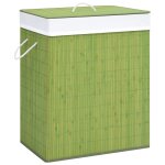 Vidaxl panier  linge bambou vert 83 l