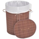 Vidaxl panier  linge ovale bambou marron