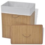 Vidaxl panier  linge rectangulaire bambou naturel