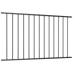 Vidaxl panneau de cl�ture acier enduit de poudre 1, 7x1 m noir