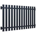 Vidaxl panneau clture anthracite 170, 5x100 cm acier enduit de poudre