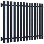Vidaxl panneau clture anthracite 170, 5x170 cm acier enduit de poudre