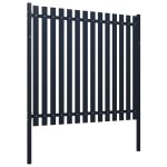 Vidaxl panneau clture anthracite 174, 5x150 cm acier enduit de poudre