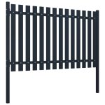 Vidaxl panneau de clture anthracite 174, 5x75cm acier enduit de poudre