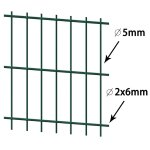 Vidaxl panneau de clture de jardin 2d 2, 008x0, 83 m vert