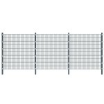 Vidaxl panneau de clture avec poteaux 6 x 2 m gris anthracite
