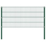 Vidaxl panneau de clture avec poteaux fer 10, 2 x 0, 8 m vert
