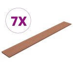 Vidaxl panneaux de clôture de remplacement wpc 7 pcs 170 cm marron Vidaxl panneaux de clôture de remplacement wpc 7 pcs 170 cm marron