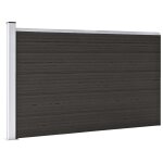 Vidaxl panneau de clture wpc 175x105 cm noir