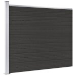 Vidaxl panneau de clture wpc 175x146 cm noir
