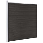 Vidaxl panneau de clture wpc 175x186 cm noir