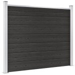 Vidaxl panneau de clture wpc 180x146 cm gris
