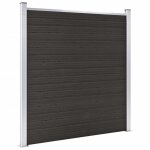 Vidaxl panneau de clôture wpc 180x186 cm noir Vidaxl panneau de clôture wpc 180x186 cm noir