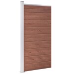 Vidaxl panneau de clture wpc 95x186 cm marron