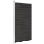 Vidaxl panneau de clture wpc 95x186 cm noir