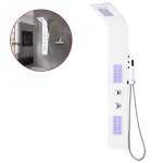 Vidaxl panneau de douche aluminium 20 x 44 x 130 cm blanc