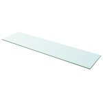 Vidaxl panneaux d'�tag�re 2 pcs verre transparent 100 x 25 cm