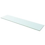 Vidaxl panneaux d'�tag�re 2 pcs verre transparent 110 x 25 cm