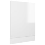 Vidaxl panneau de lave - vaisselle blanc brillant 45x3x67 cm agglom�r�