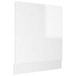 Vidaxl panneau de lave - vaisselle blanc brillant 59, 5x3x67 cm agglom�r�