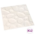 Vidaxl panneaux muraux 3d 12 pcs 0, 5x0, 5 m 3 m