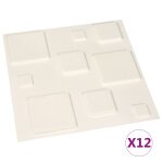Vidaxl panneaux muraux 3d 12 pcs 0, 5x0, 5 m 3 m�