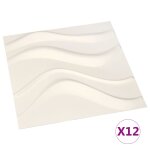 Vidaxl panneaux muraux 3d 12 pcs 0, 5x0, 5 m 3 m�