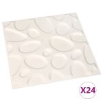 Vidaxl panneaux muraux 3d 24 pcs 0, 5x0, 5 m 6 m