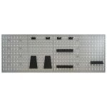 Vidaxl panneaux perfors muraux 4 pcs 40x58 cm acier