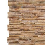 Vidaxl panneaux de revtement mural 3d 10 pcs 1, 01 m bois de teck