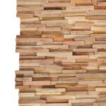 Vidaxl panneaux de revtement mural 3d 10 pcs 1, 08 m bois de teck