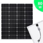 Vidaxl panneau solaire 80 w monocristallin aluminium verre de scurit