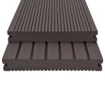 Vidaxl panneaux de terrasse et accessoires wpc 26m 2, 2 m marron fonc