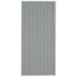 Vidaxl panneaux de toiture 12 pcs acier galvanis� gris 100x45 cm