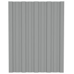 Vidaxl panneaux de toiture 12 pcs acier galvanis gris 60x45 cm
