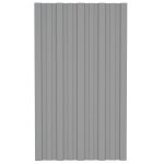 Vidaxl panneaux de toiture 12 pcs acier galvanis gris 80x45 cm