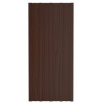 Vidaxl panneaux de toiture 12 pcs acier galvanis marron 100x45 cm