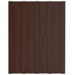Vidaxl panneaux de toiture 12 pcs acier galvanis marron 60x45 cm