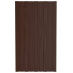 Vidaxl panneaux de toiture 36 pcs acier galvanis marron 80x45 cm