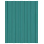 Vidaxl panneaux de toiture 36 pcs acier galvanis vert 60x45 cm